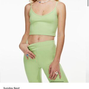 2 Aritzia Sunday Best Spagetti Strap Tank- Light Blue & White